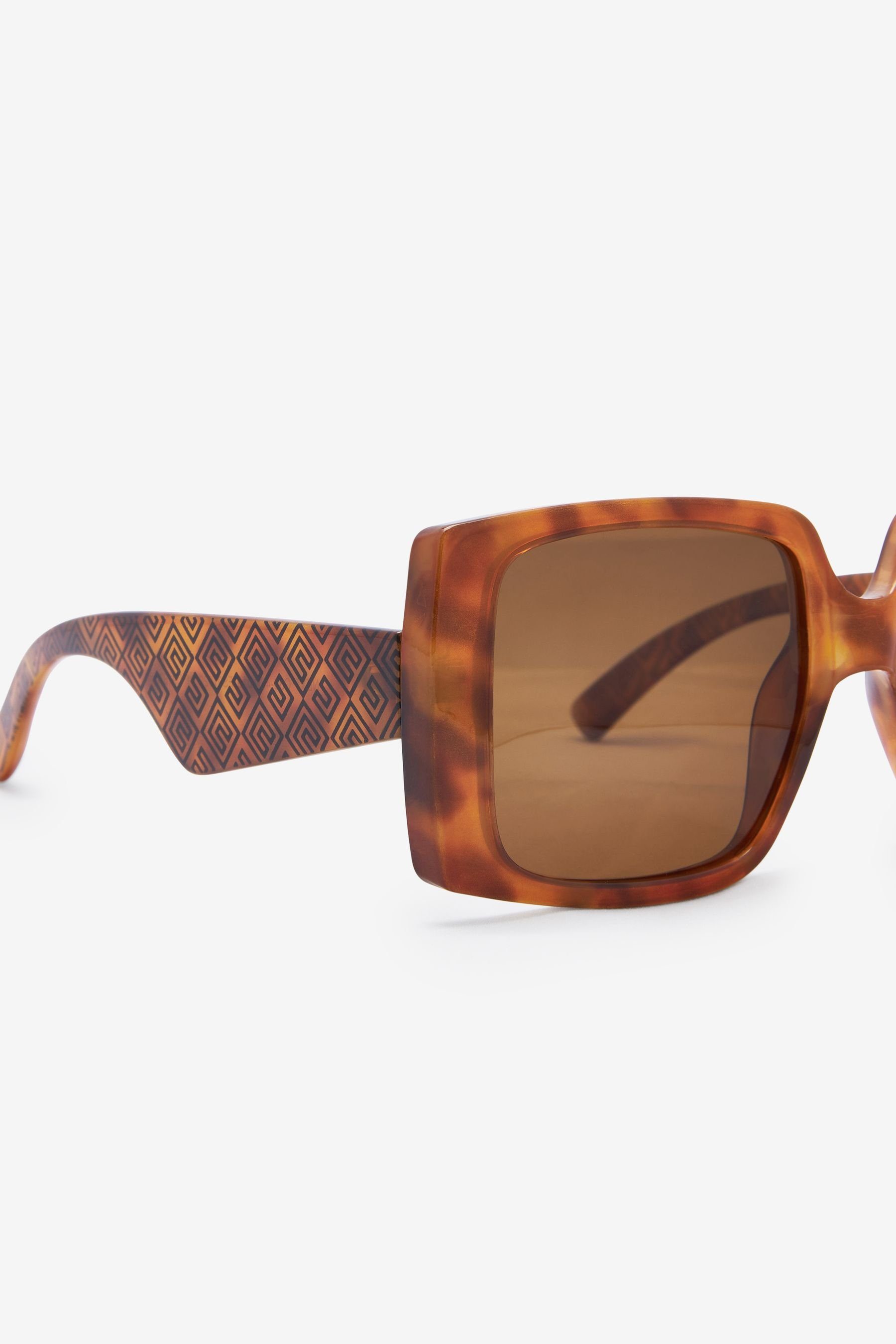 Eckige Next Sonnenbrille mit Monogramm (1-St) Brown Sonnenbrille