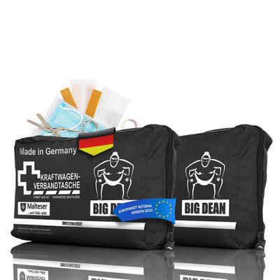 BigDean KFZ-Verbandtasche 2x Verbandstasche MADE IN GERMANY in schwarz