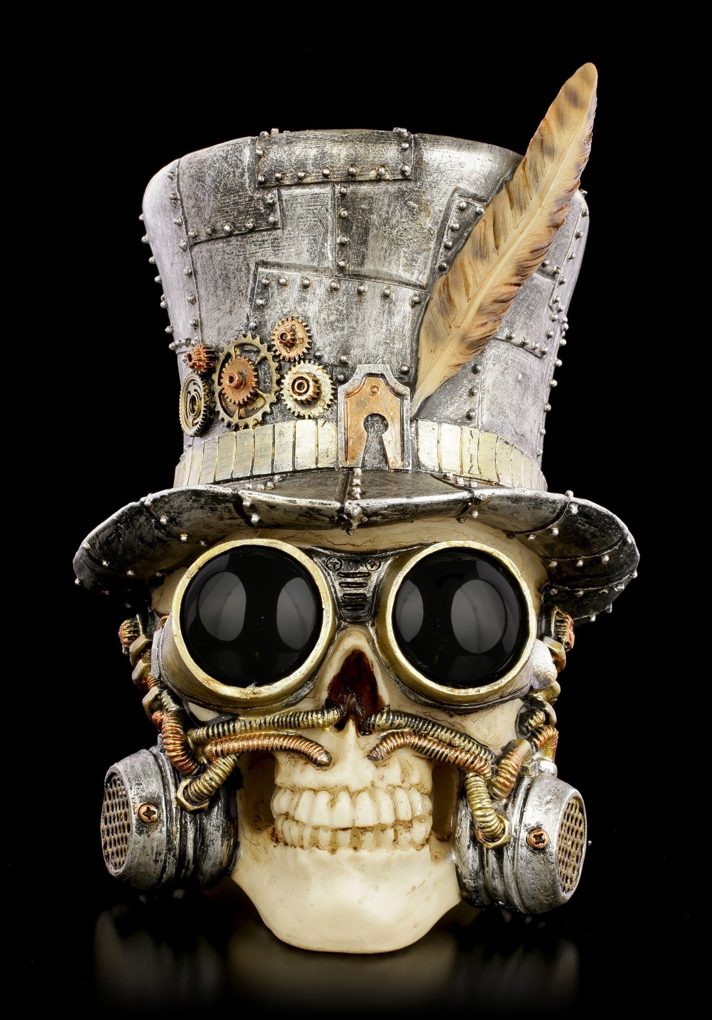 Figuren Shop GmbH Dekofigur Steampunk Totenkopf - Count Archibald - Fantasy günstig online kaufen