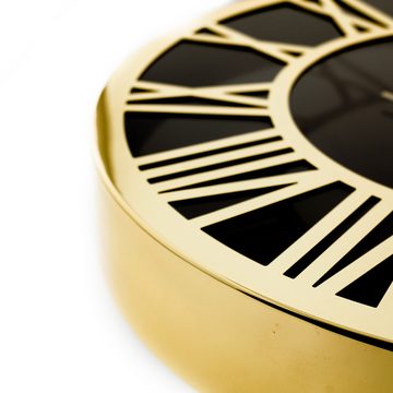 Almina Wanduhr Wanduhr mit Römischen Ziffern ⌀40 cm Schwarz/Gold elegenate Uhr
