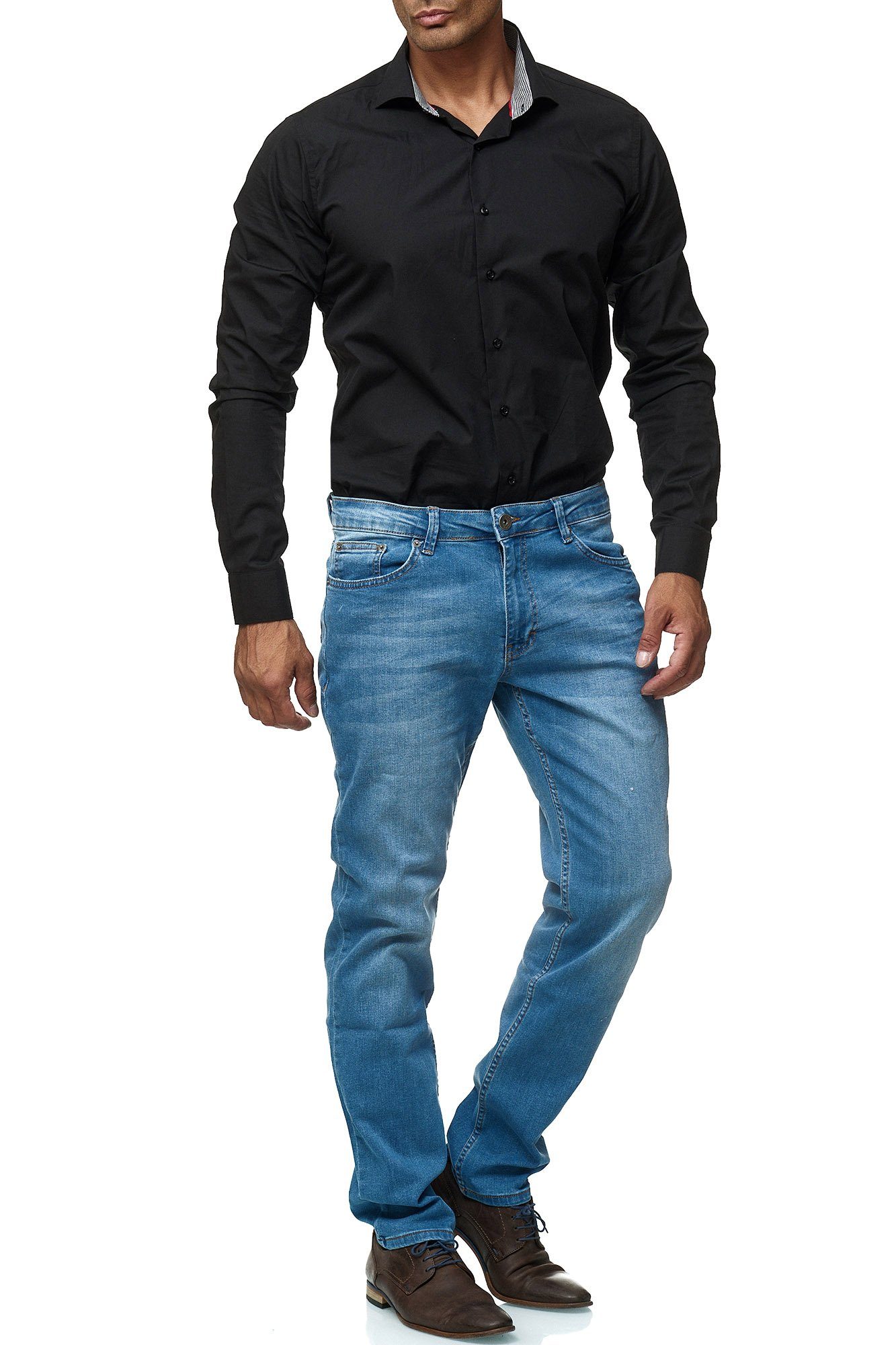 Regular-fit-Jeans Jeans Herren Straight 305 Cut JEEL 02-Hellblau Design 5-Pocket