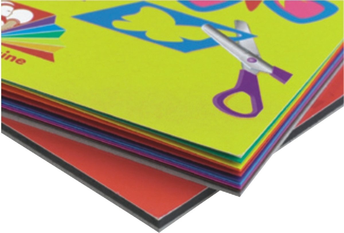 Bastelkartonpapier Fotokartonblock A3 270g/qm VE=10 Blatt farbig sortiert