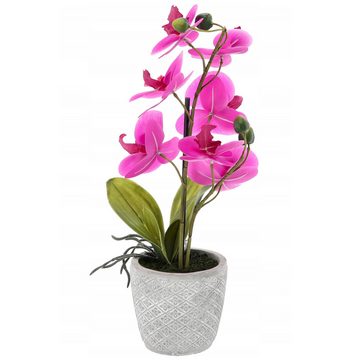 Künstliche Zimmerpflanze Künstliche Orchidee im Topf, rosa 35 cm, Sarcia.eu