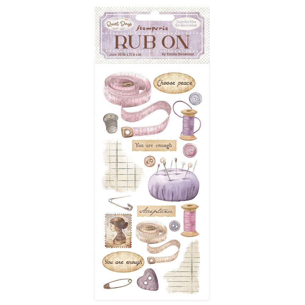 Stamperia Dekorationsfolie Rub On Transferfolie 'Quiet Days', 21,6x10,2cm