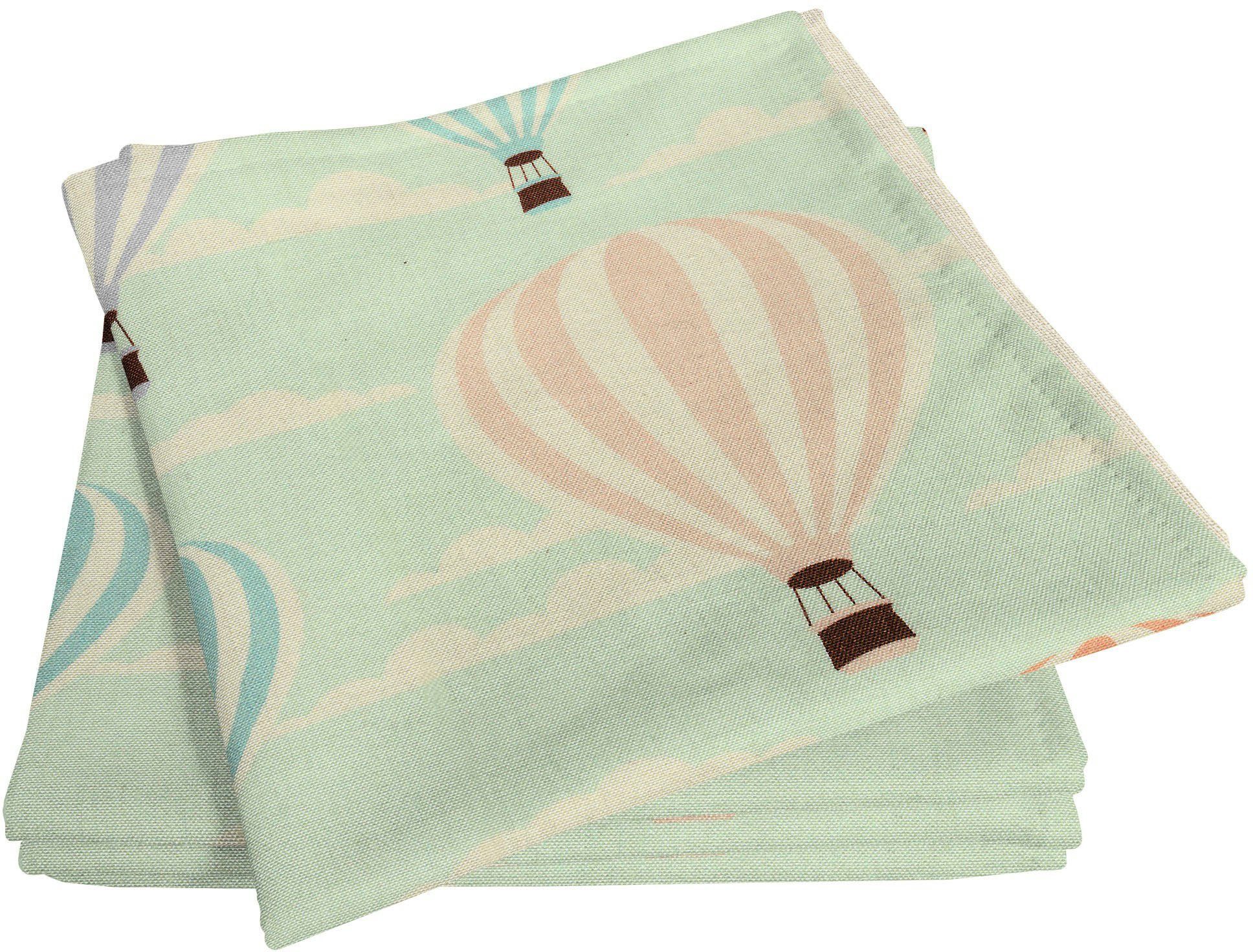 Adam Stoffserviette Balloons, (4 St), GOTS organic,zertifiziert durch CERES 0242für Kinder