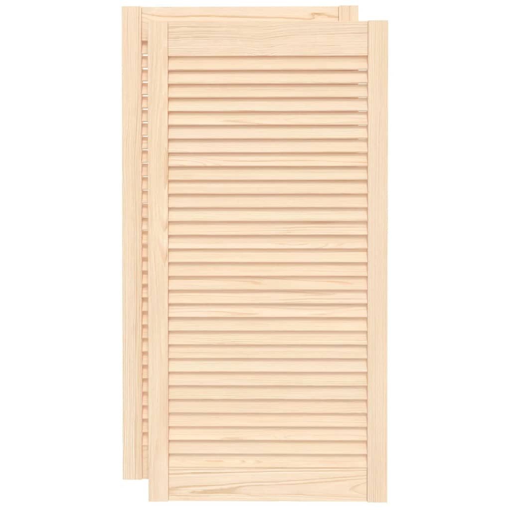 vidaXL Schranktür, Türen Lamellen-Design 2 Stk. 99,3x49,4 Massivholz Kiefer
