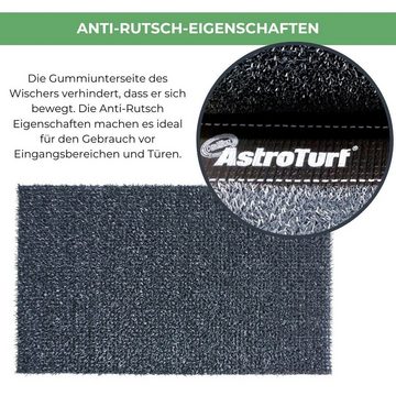 Fußmatte Außenmatte Fußmatte Astro Turf Grau Grün 60x40cm 55x90 cm, nm_trade, 40x60cm, AstroTurf, Hohe Farbbeständigkeit, Abriebfest, Rutschsicher