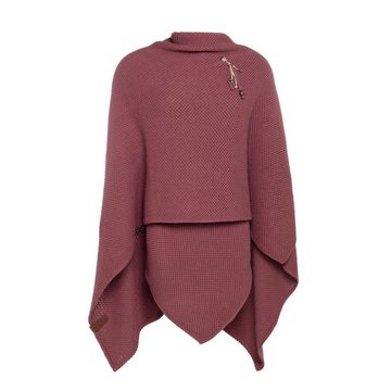 Knit Factory Strickponcho Jazz Poncho capes One Size Glatt Rot (1-tlg) modern Strickware Strickartikel Poncho