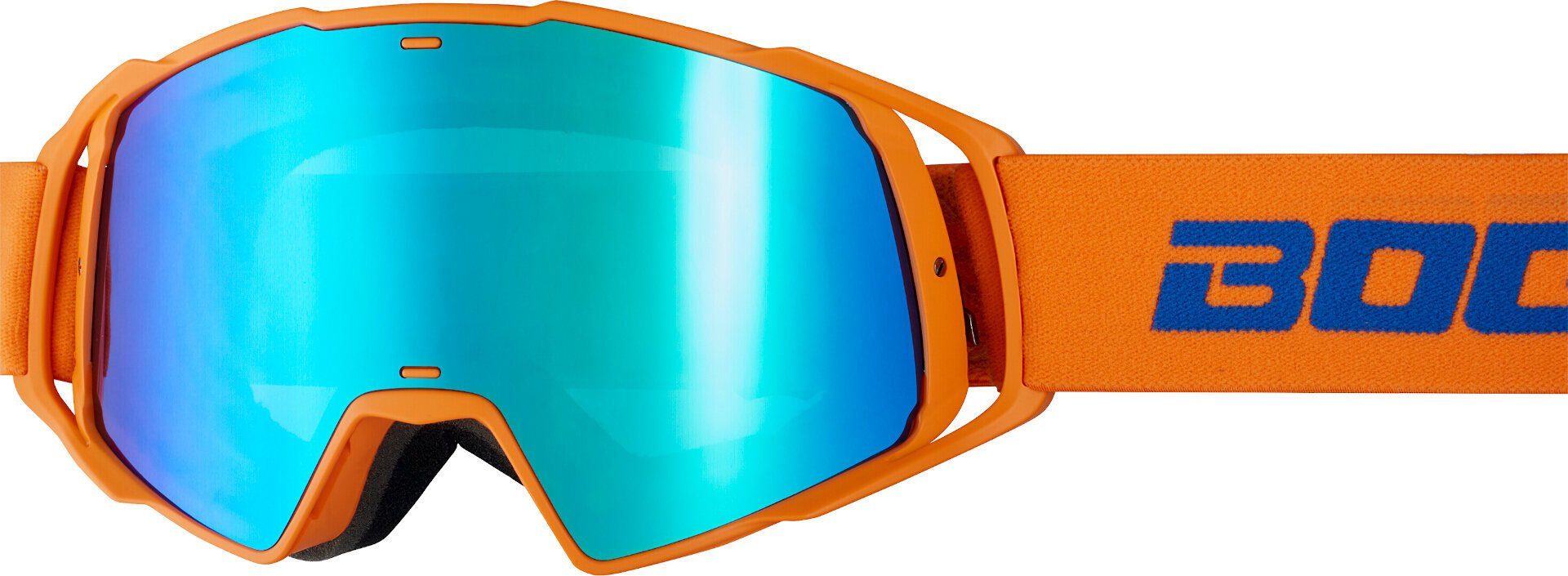 Bogotto Motorradbrille B-Faster Motocross Brille Orange/Blue