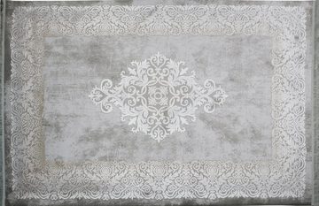 Teppich Vestige 018, RESITAL The Voice of Carpet, rechteckig, Höhe: 11 mm, Kurzflor, gewebt, Orient-Optik, Hoch-Tief-Struktur, mit Fransen