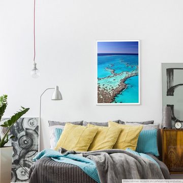 Sinus Art Poster 90x60cm Poster Das leuchtend blaue Great Barrier Reef Australien