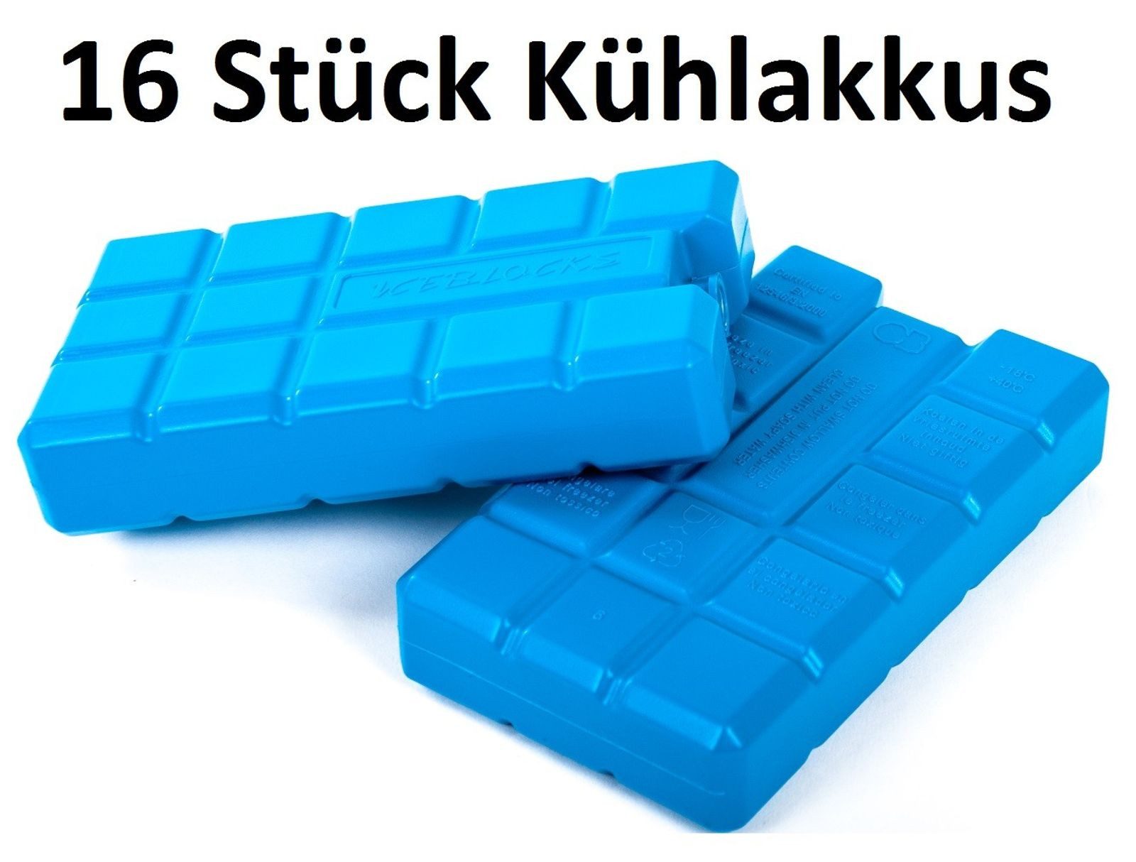 ConnaBride Plastics Limited Kühlakku Conna Bride Kühlakkus Akku 16x200ml Kühlelemente Kühlbox Icepack blau