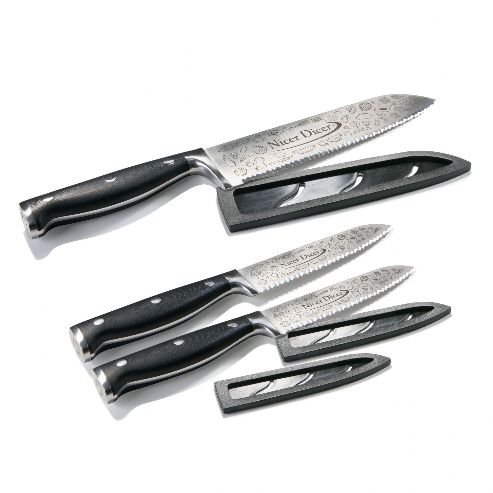Kochmesser Nicer Dicer Knife Professional Messer-Set 6-tlg.