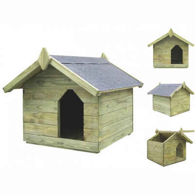 vidaXL Hundezwinger Hundehütte mit Dach Imprägniertes Kiefernholz