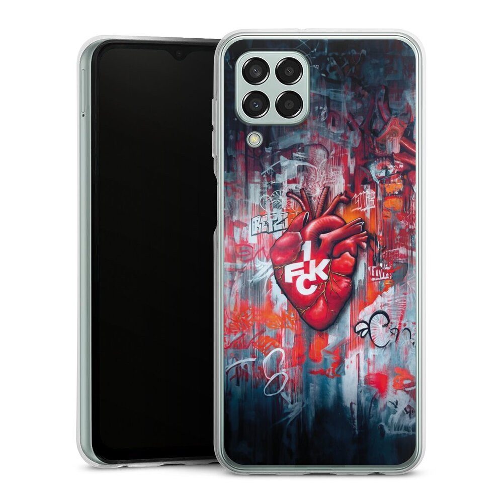 DeinDesign Handyhülle 1. FCK Herz 1. FC Kaiserslautern 1.FCK Herz, Samsung Galaxy M33 5G Silikon Hülle Bumper Case Handy Schutzhülle