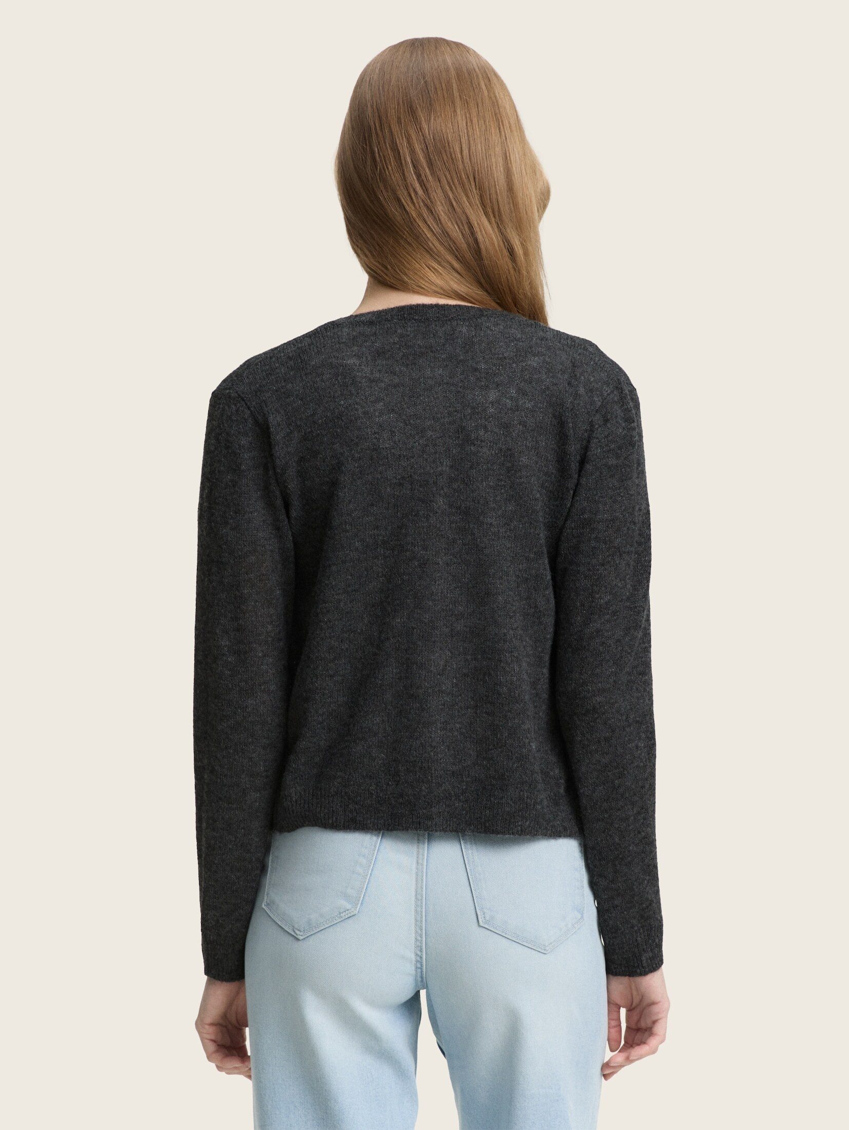 TOM TAILOR Denim Cardigan Pullover & Strickjacken Cardigan mit Rundhalsausschnitt