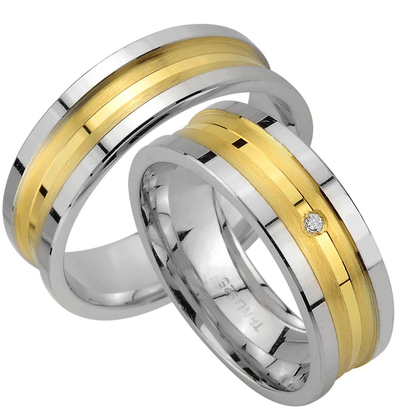 Trauringe123 Trauring PLATIERT Verlobungsringe GOLD Hochzeitsringe SILBER Trauringe Eheringe Partnerringe 173