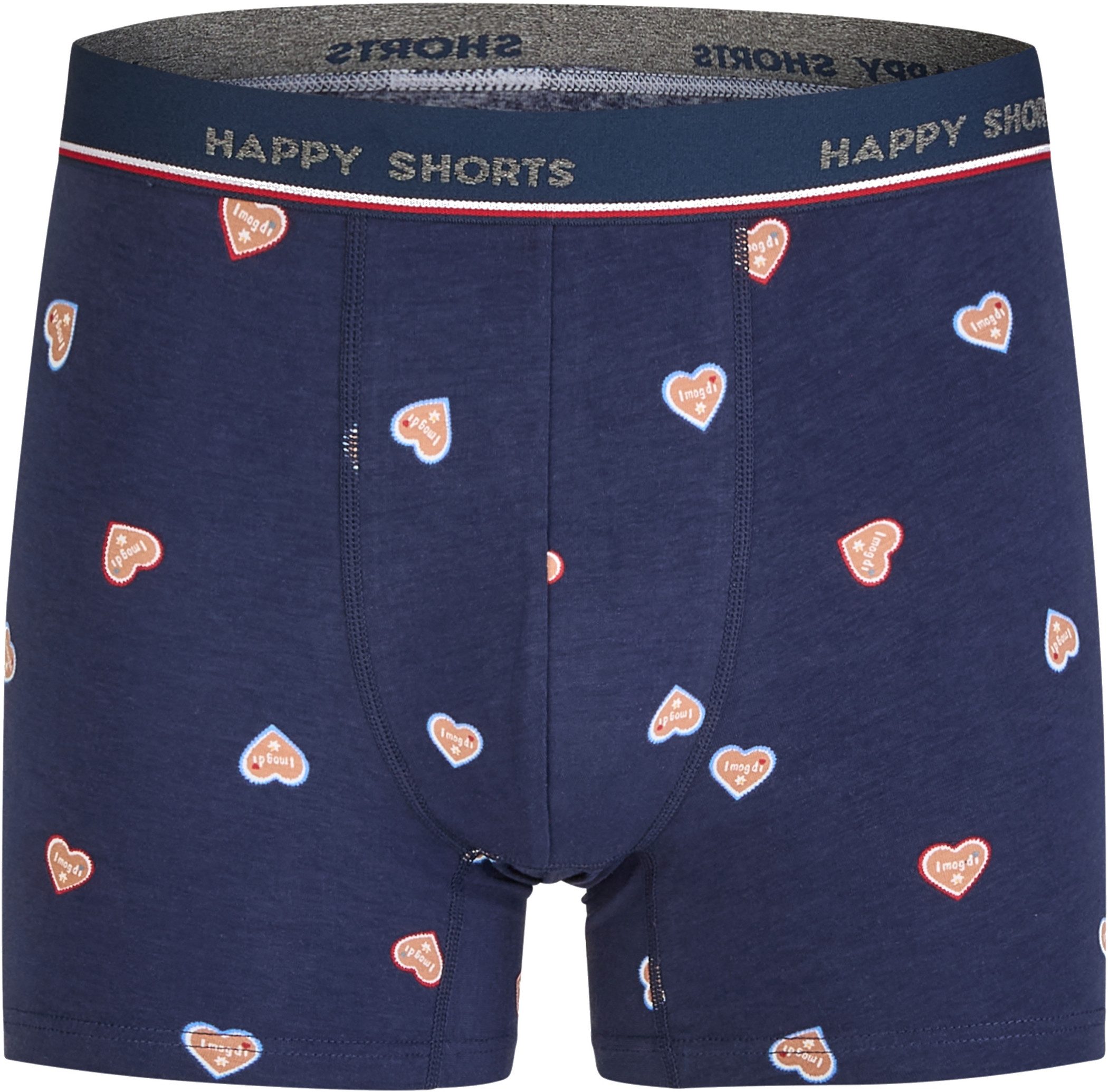 HAPPY SHORTS Trunk 2 Happy Shorts Pants Jersey Trunk Herren Boxershorts Lebkuchenherz (1-St)