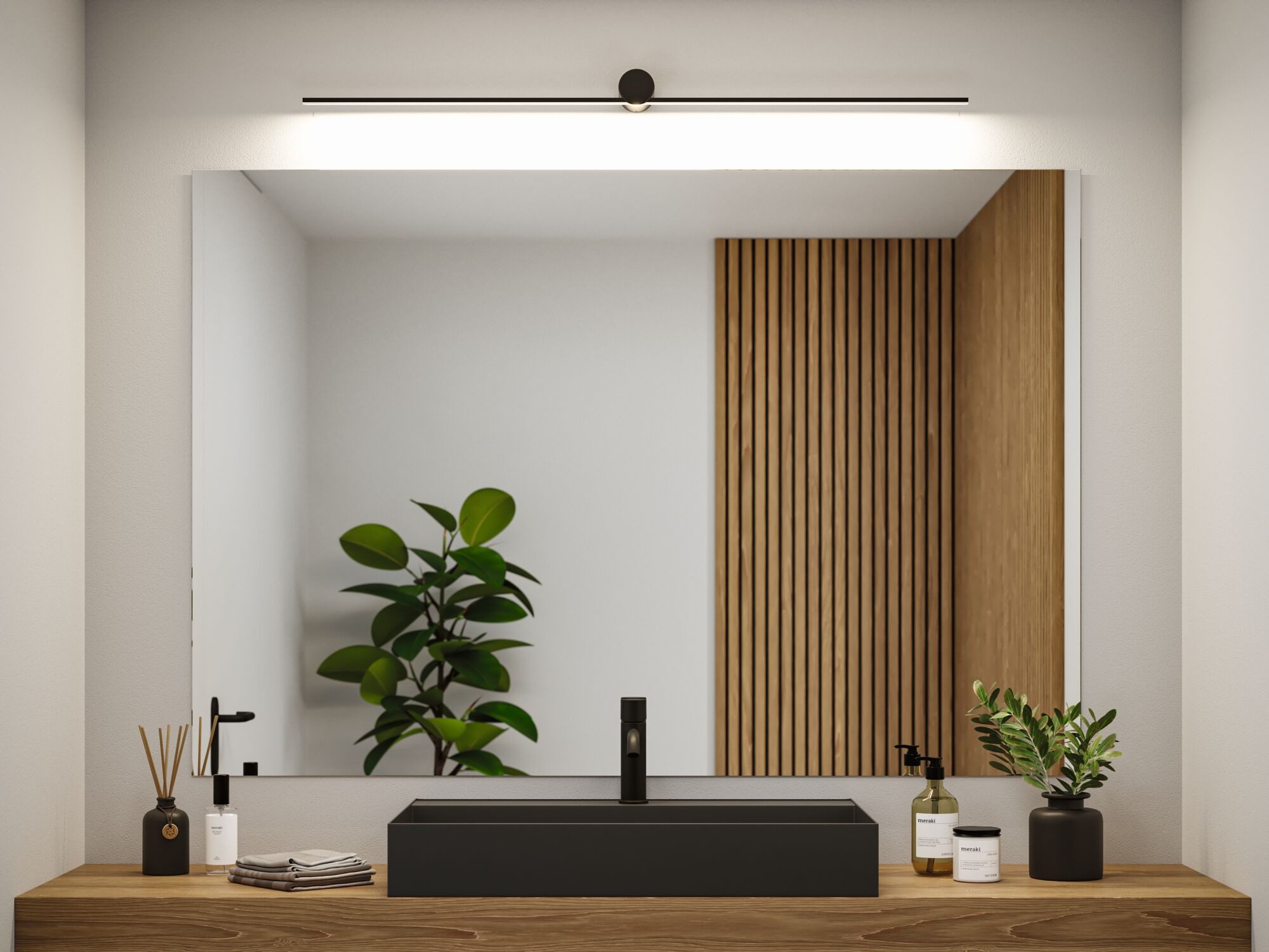 Paulmann LED Spiegelleuchte LED Leuchtspiegel Sava IP44 3000K 230V, LED fes günstig online kaufen