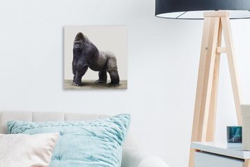 OneMillionCanvasses® Leinwandbild Gorilla - Tiere - Jungen - Mädchen - Kinder, (1 St), Leinwand Bilder für Wohnzimmer Schlafzimmer