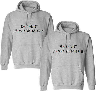 Couples Shop Kapuzenpullover »Best Friends Damen Hoodie Pullover für Beste Freunde« mit modischem Print