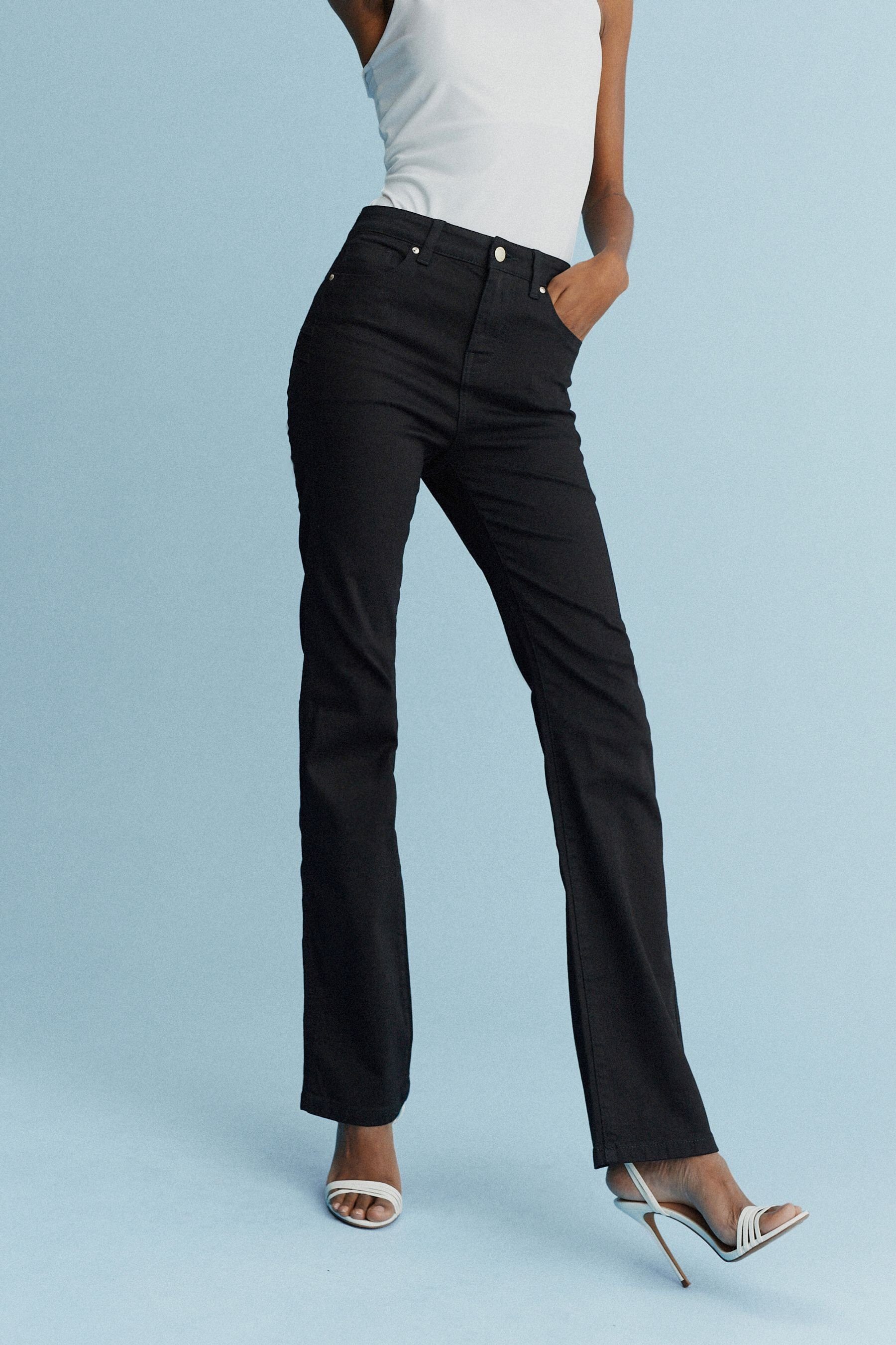 (1-tlg) Next Push-up-Jeans Bootcut-Jeans Push-up