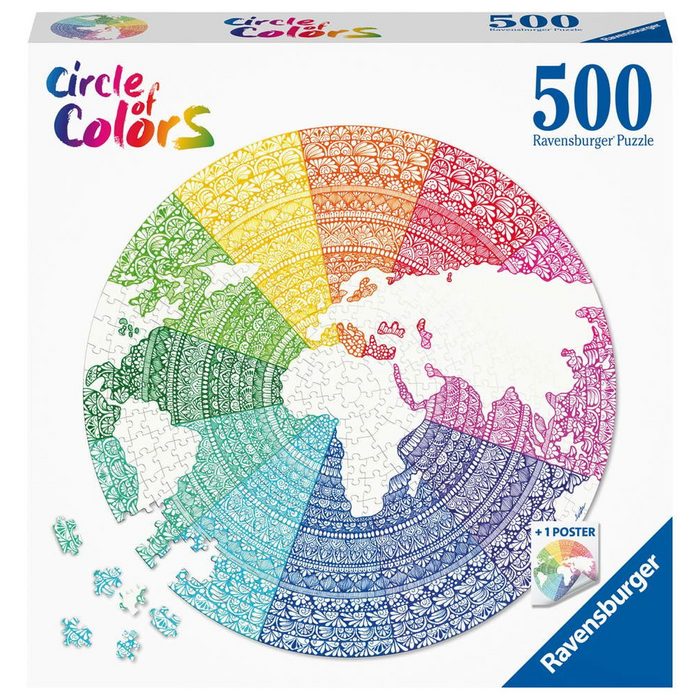 Ravensburger Puzzle 500 Teile Ravensburger Puzzle Circle of Colors Mandala 17168 500 Puzzleteile