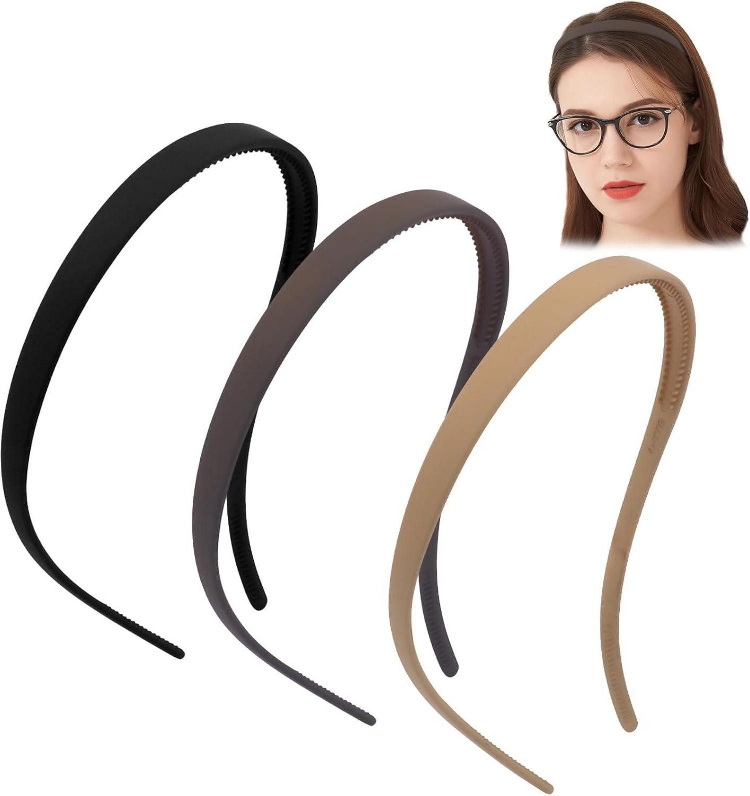 Haarreif 3er Set Flex-Haarreifen für Damen - Kein Kopfschmerz - Rutschfest