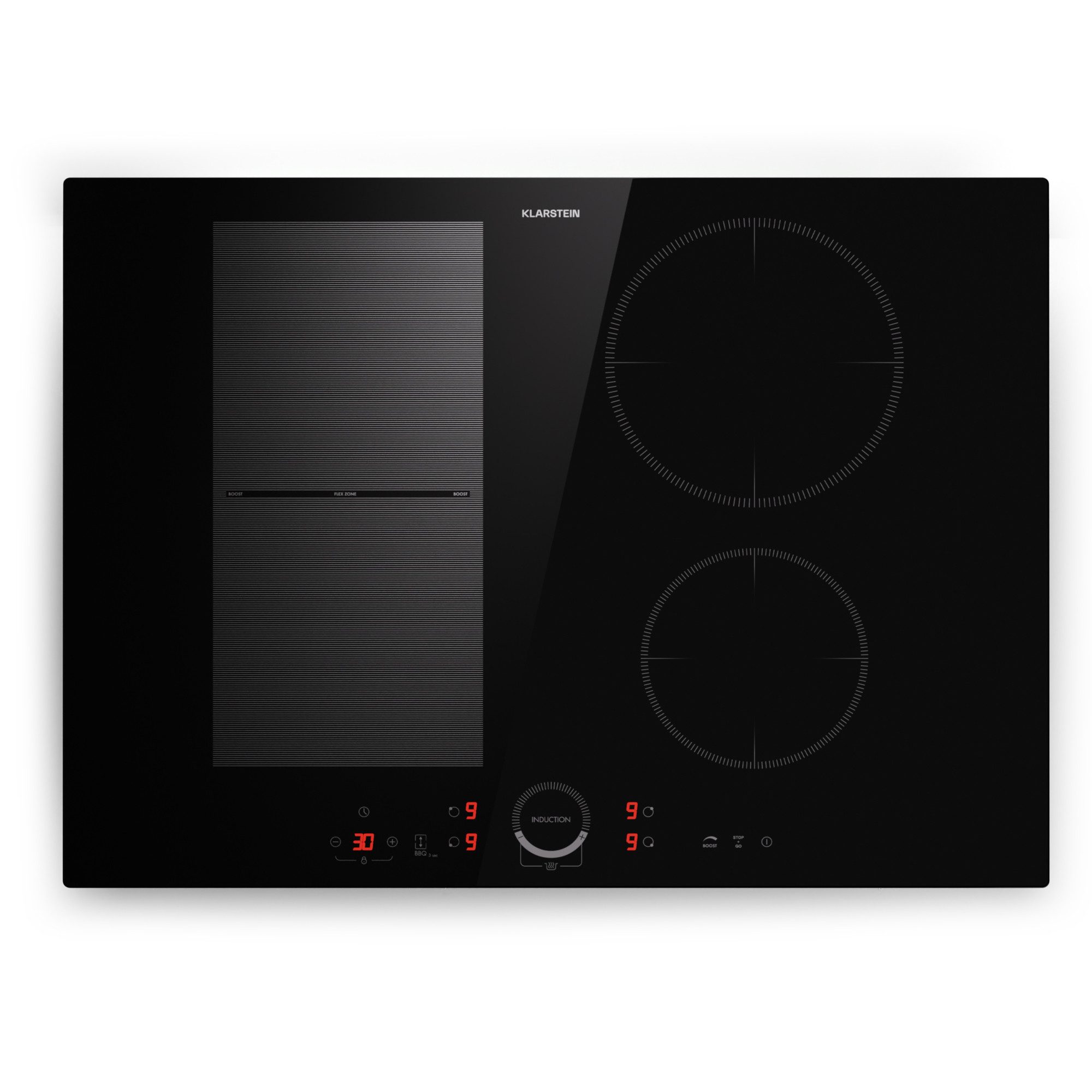 Klarstein Induktions-Kochfeld Delicatessa 70 Hybrid, Kochfelder Induktion Hob Flex 4 Zonen 7000 W