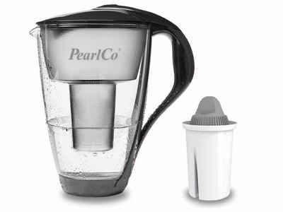 PearlCo Wasserfilter PearlCo Glas Wasserfilter Inkl. 1 Protect Plus Filterkartusche