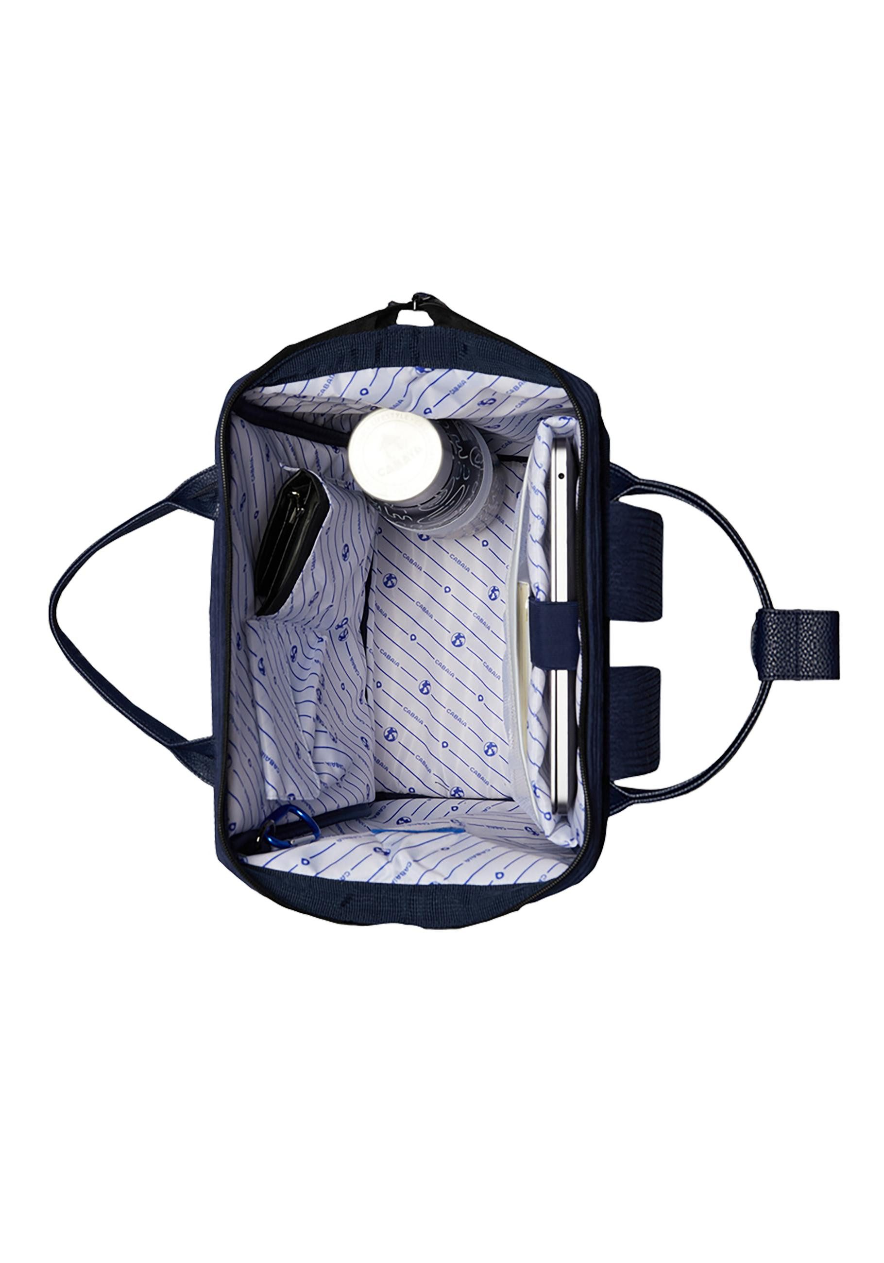 CABAIA Tagesrucksack Adventurer M Cord Recycled (3-tlg), Cord-Rucksack mit austauschbaren Vordertaschen
