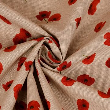 SCHÖNER LEBEN. Tischläufer SCHÖNER LEBEN. Tischläufer Poppy Flower Mohnblüten natur rot, handmade