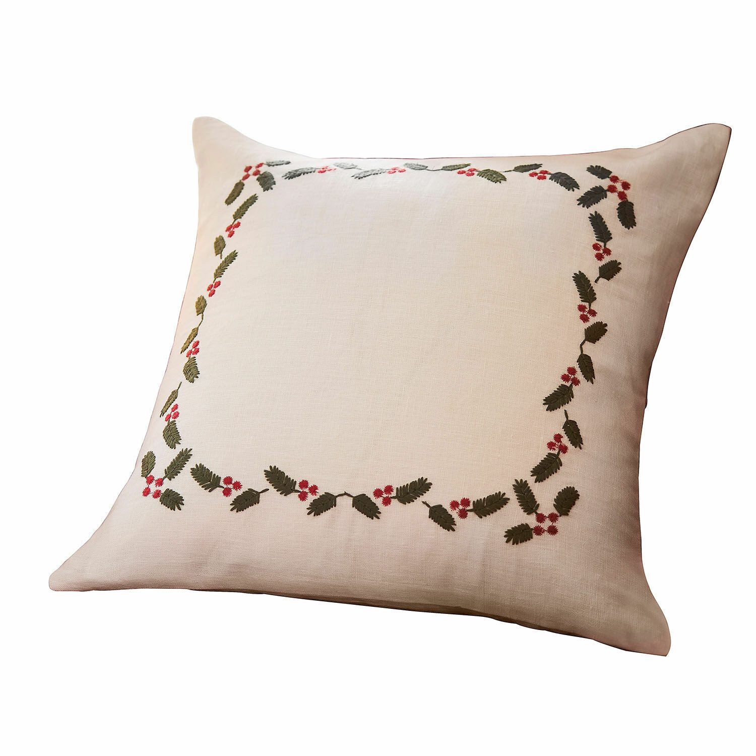 Mirabeau Weihnachtsfigur Kissenhülle Lenius leinen/rot/grün (kein Set, kein günstig online kaufen