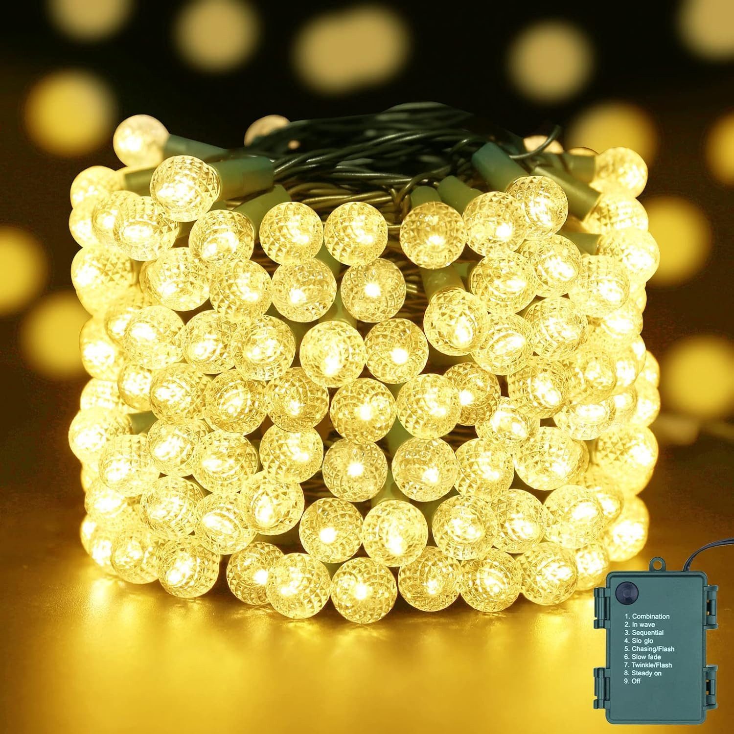 Elegear LED-Lichterkette 10M 100LEDs weihnachtsdeko Batterie, Kugel Lichter günstig online kaufen