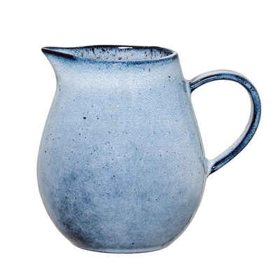 Bloomingville Milchkännchen Sandrine Milk Jug, Blue Stoneware, blau 300ml Keramik Sahnekännchen dänisches Design