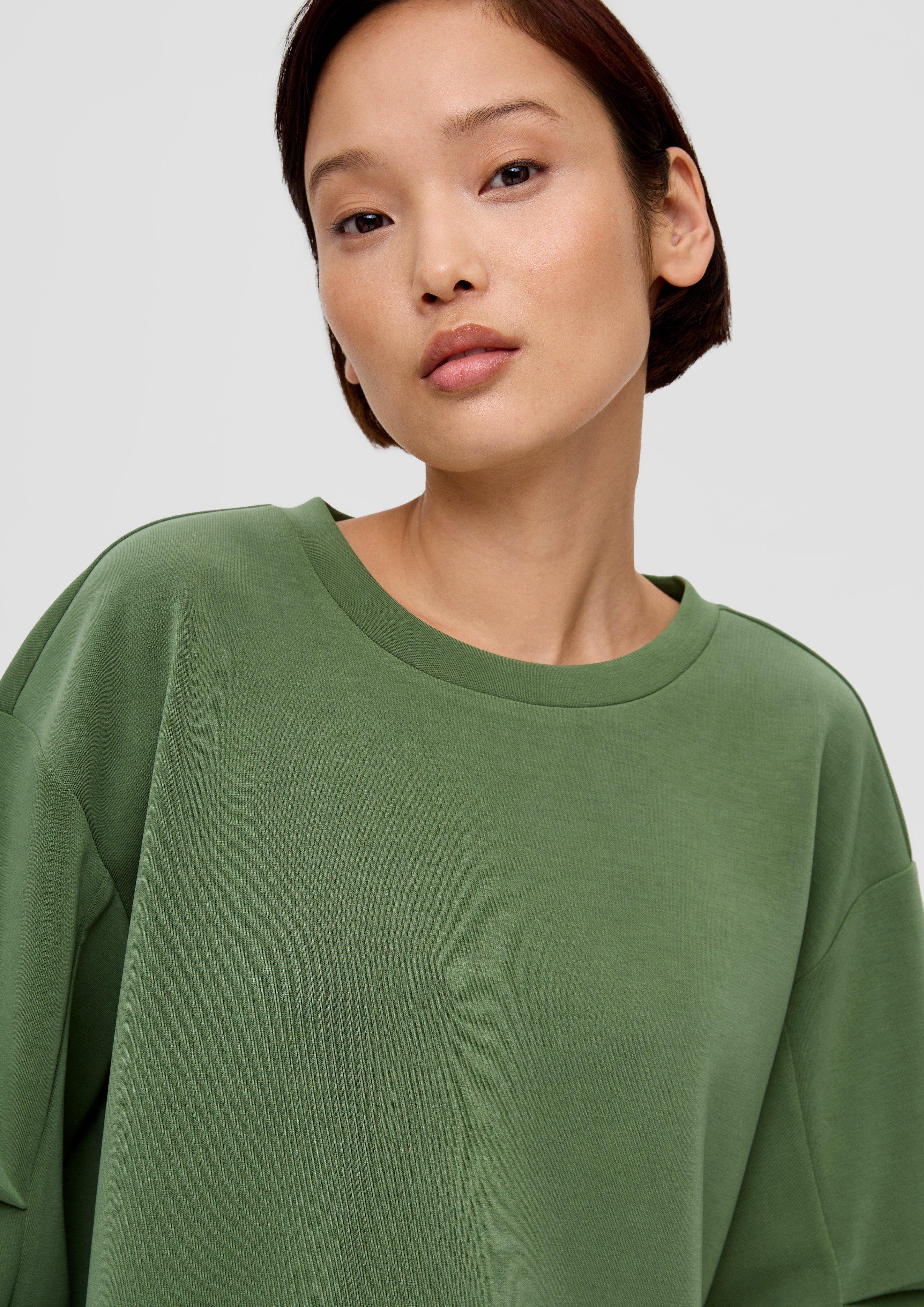 s.Oliver Sweatshirt aus Sweatshirt Scuba grün
