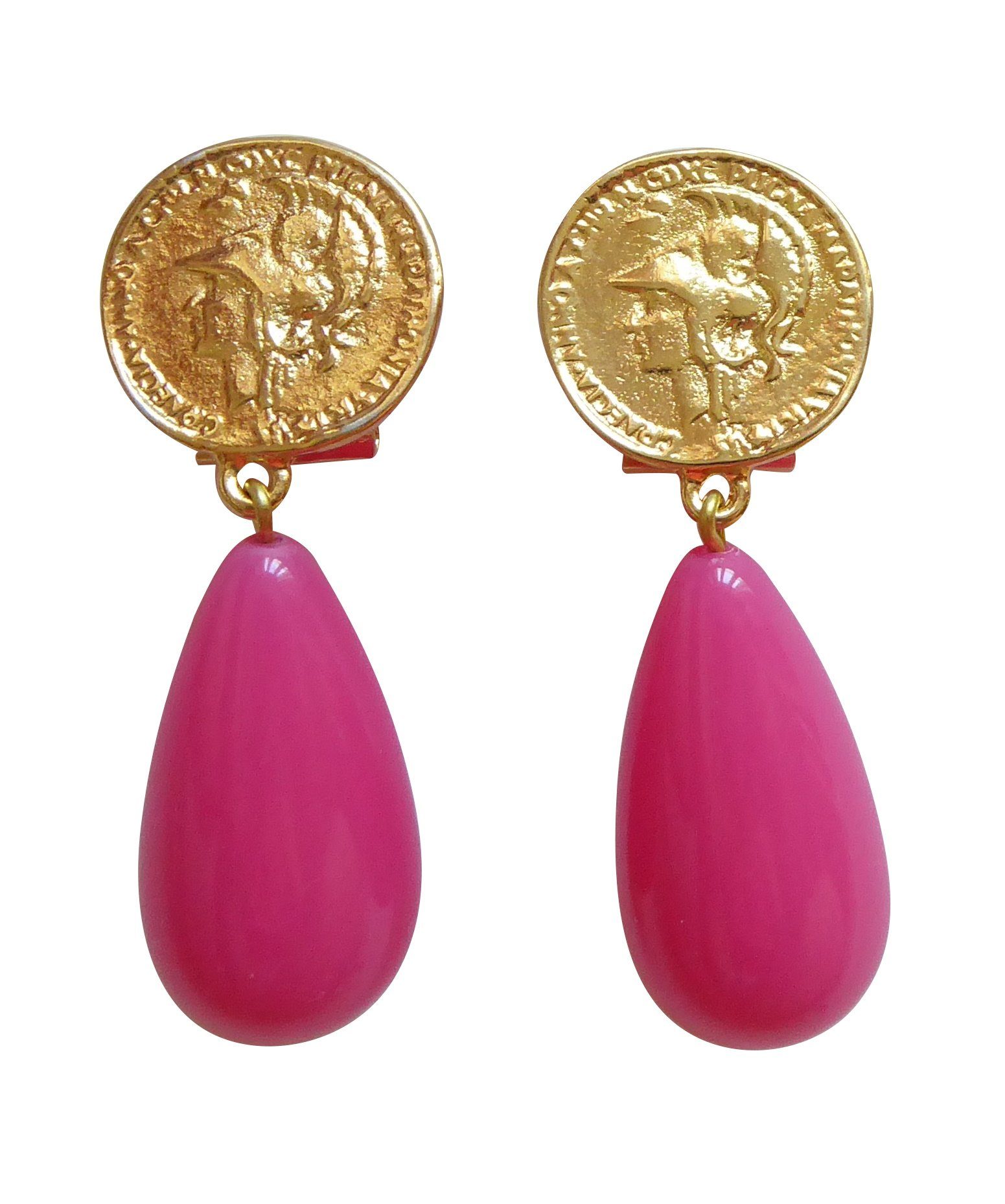 Mugello Paar Серьги-гвоздики Lydia pink stylische Hingucker trendig knallig bunt farbenfroh, made in Germany Designer JustWin, Statementohrringe