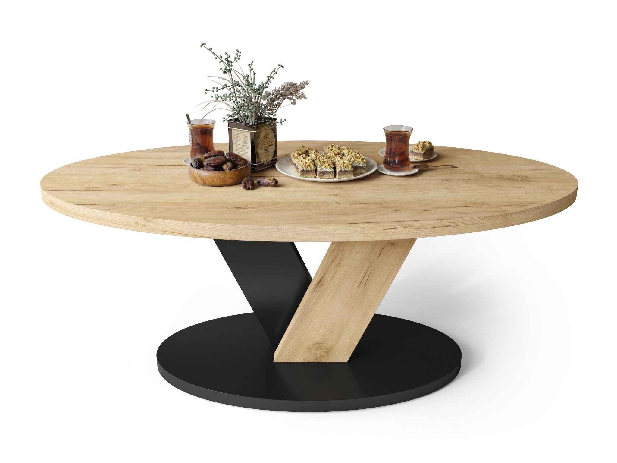 designimpex Couchtisch Design Couchtisch Lova oval Wohnzimmertisch ovaler T günstig online kaufen