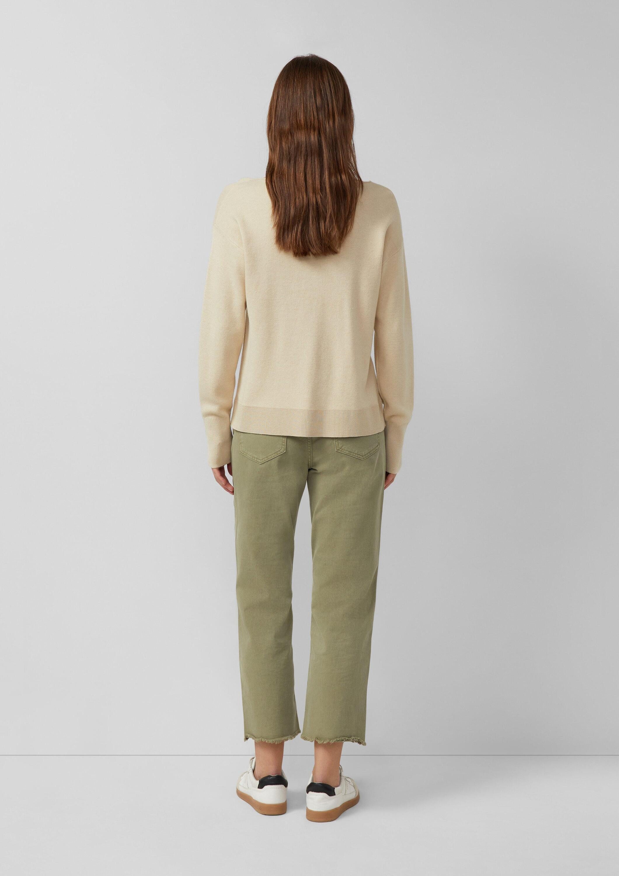 s.Oliver Longpullover Strickpullover Strickpullover mit Love-Schriftzug