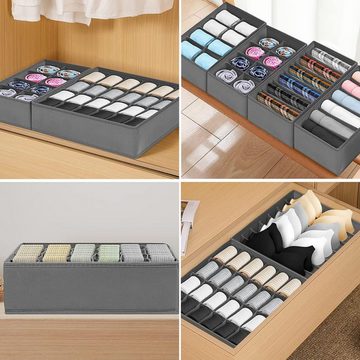 MUKEAO Aufbewahrungsdose Schubladen-Organizer (8er-Pack), 4 verschiedene Größen, faltbar (8 St., Platzsparend), Vliessto