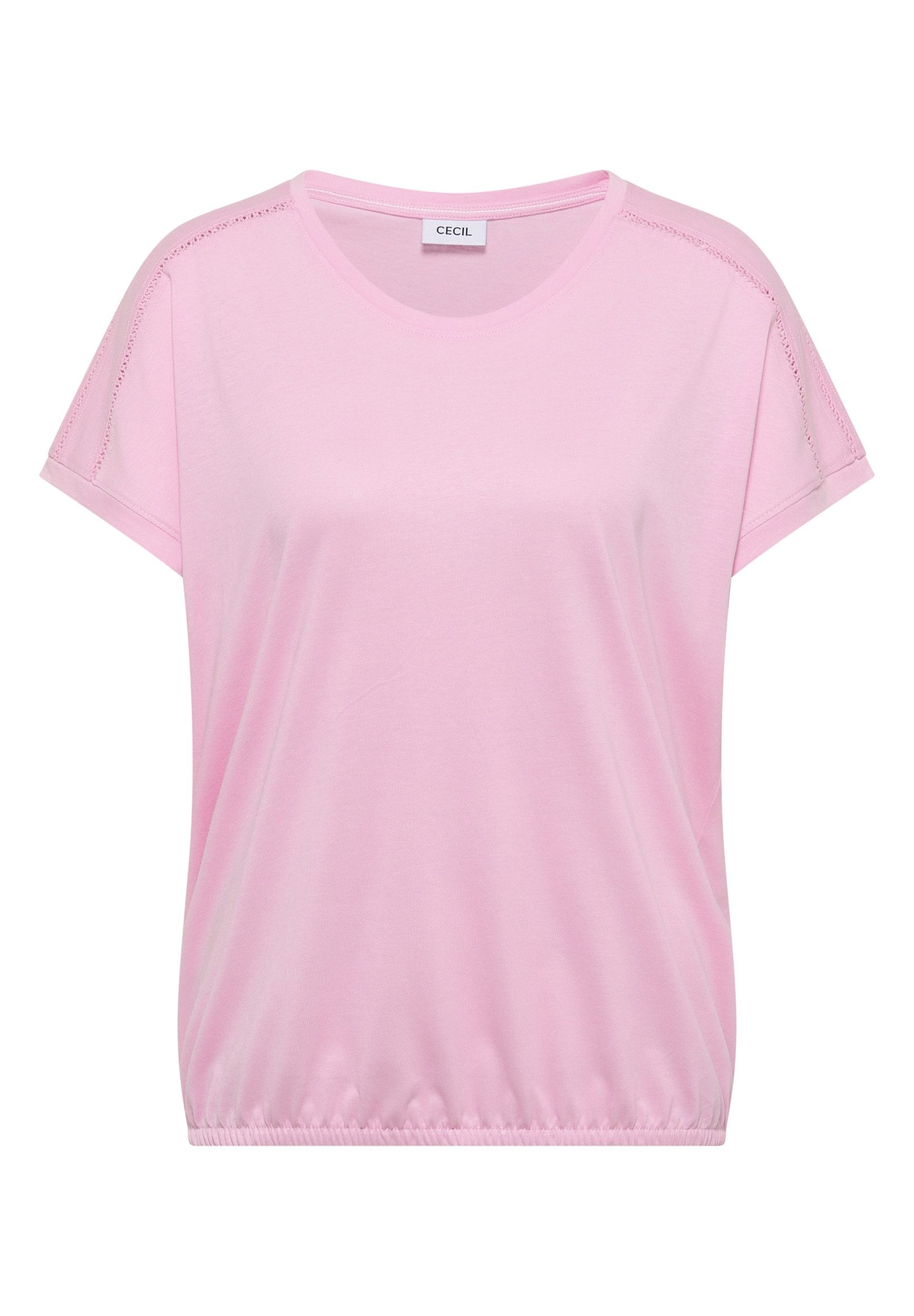 CECIL T-Shirt NOS Solid Lace Shoulder T-Shir