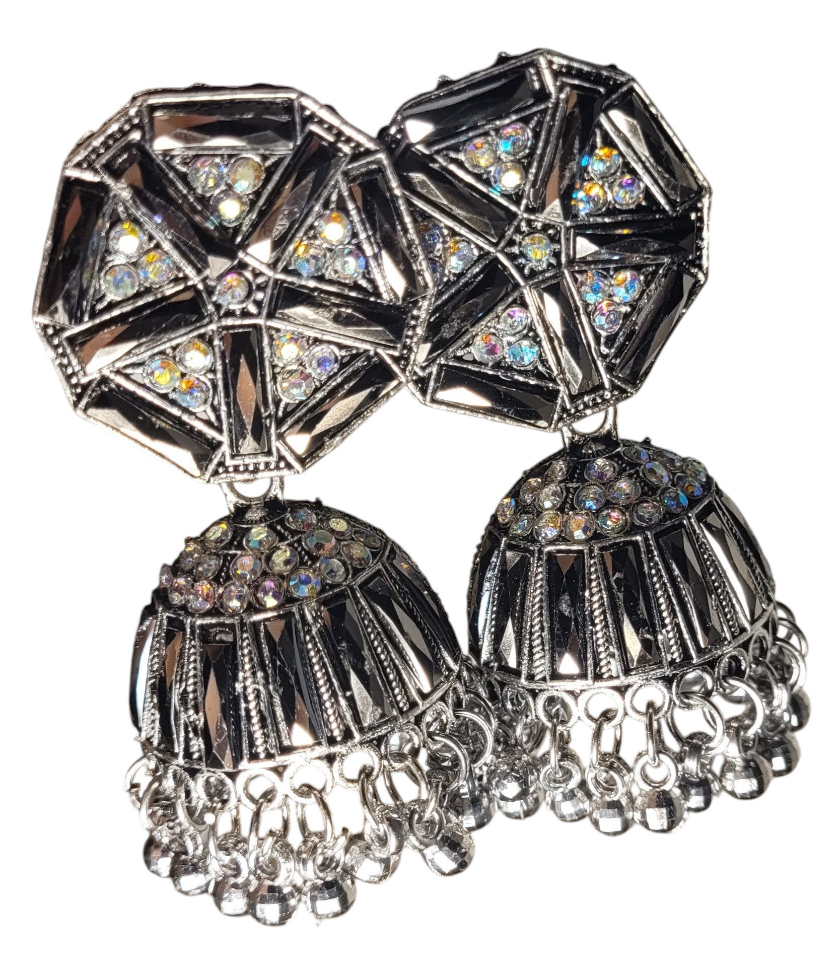 PfauGermany Paar Серьги Jumkha Silver Diamond Latkan (2-tlg)