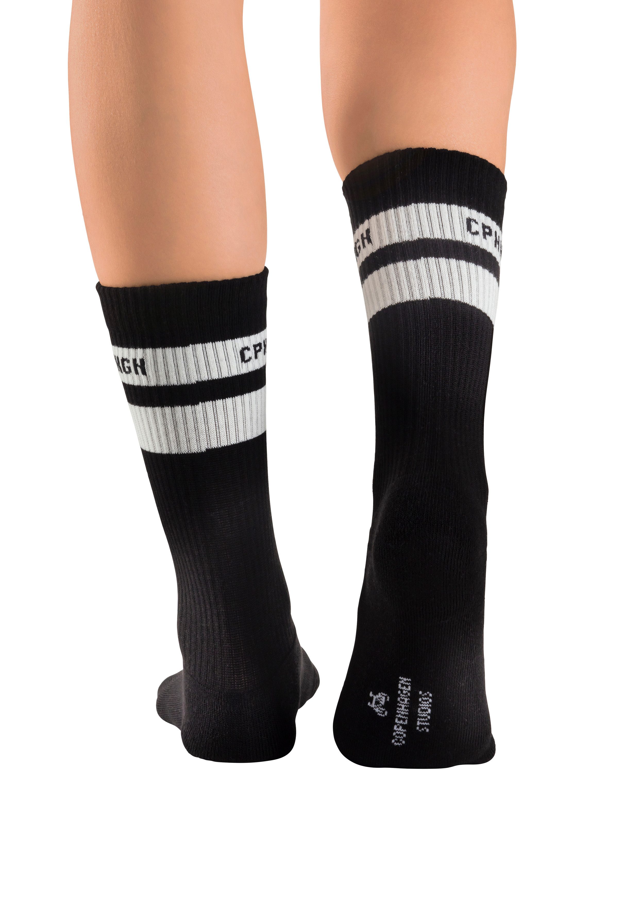 Copenhagen Studios Tennissocken (Packung, 3-Paar) mit Streifendesign und Vollfrottee