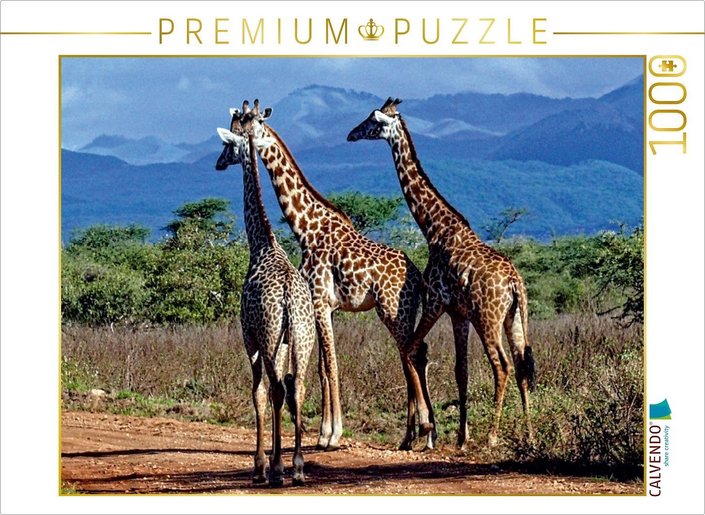 CALVENDO Puzzle CALVENDO Wildtiere Giraffen. Bild Afrikas Lege-Größe Michel, Teile 48 Faszinierende Puzzle von Susan cm 1000 1000 64 x Foto-Puzzle Puzzleteile