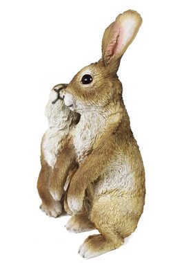 Arnusa Gartenfigur Kaninchen Pärchen, (1 St., Kaninchen Pärchen lebensecht Dekofigur), Hasen Figur Beetdekoration wetterfest