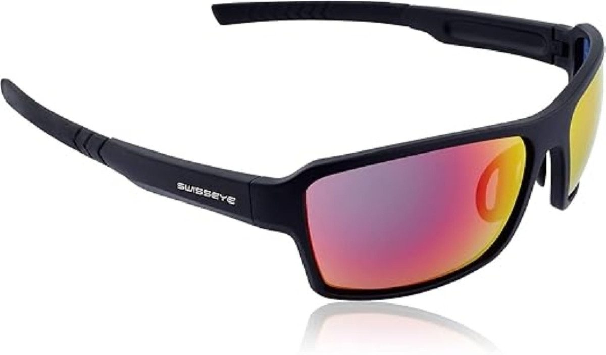 SwissEye Sonnenbrille Sportbrille Freestyle Fassung black matt Scheibe smoke BR Revo