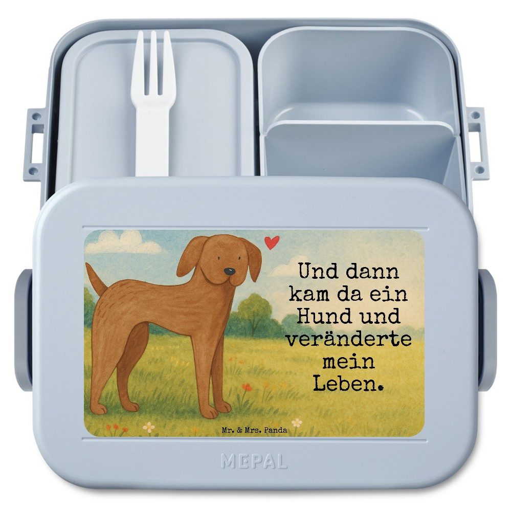 Mr. & Mrs. Panda Butterdose Hund Dogge Design, Bentobox, Blau Pastell, Sprüche, Deutsche, Hunde, Polypropylen lebensmittelecht, (Packung, 1-tlg)