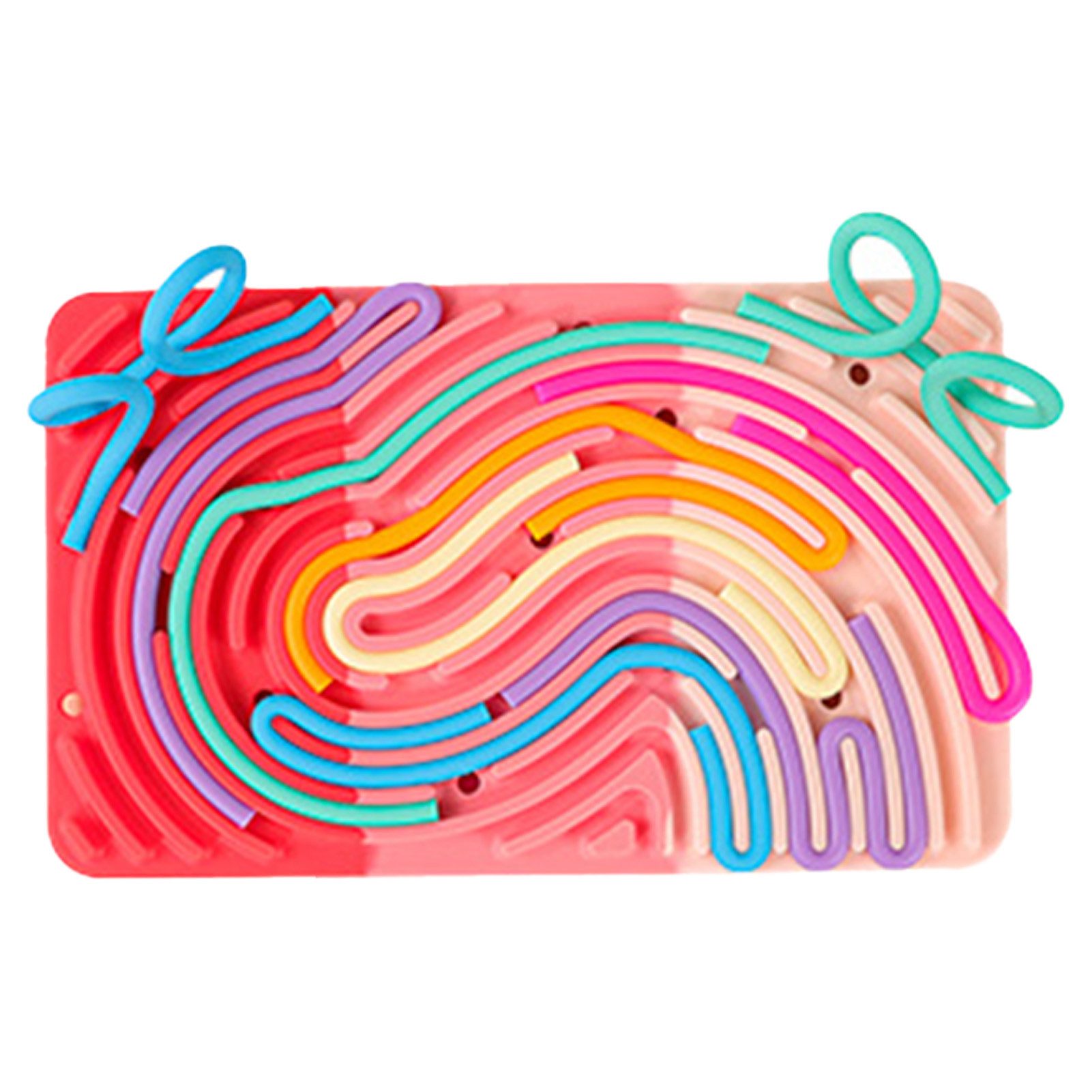 Jumpeak Lernspielzeug Sensory Activity Board Spielzeug,Doppelseitiges Silikon,Rechteckig (Sensorisches Druckpanel + Silikonstreifen (12 Stück), Sensorisch taktile Spielzeuge,Entwicklung der motorischen Fähigkeiten