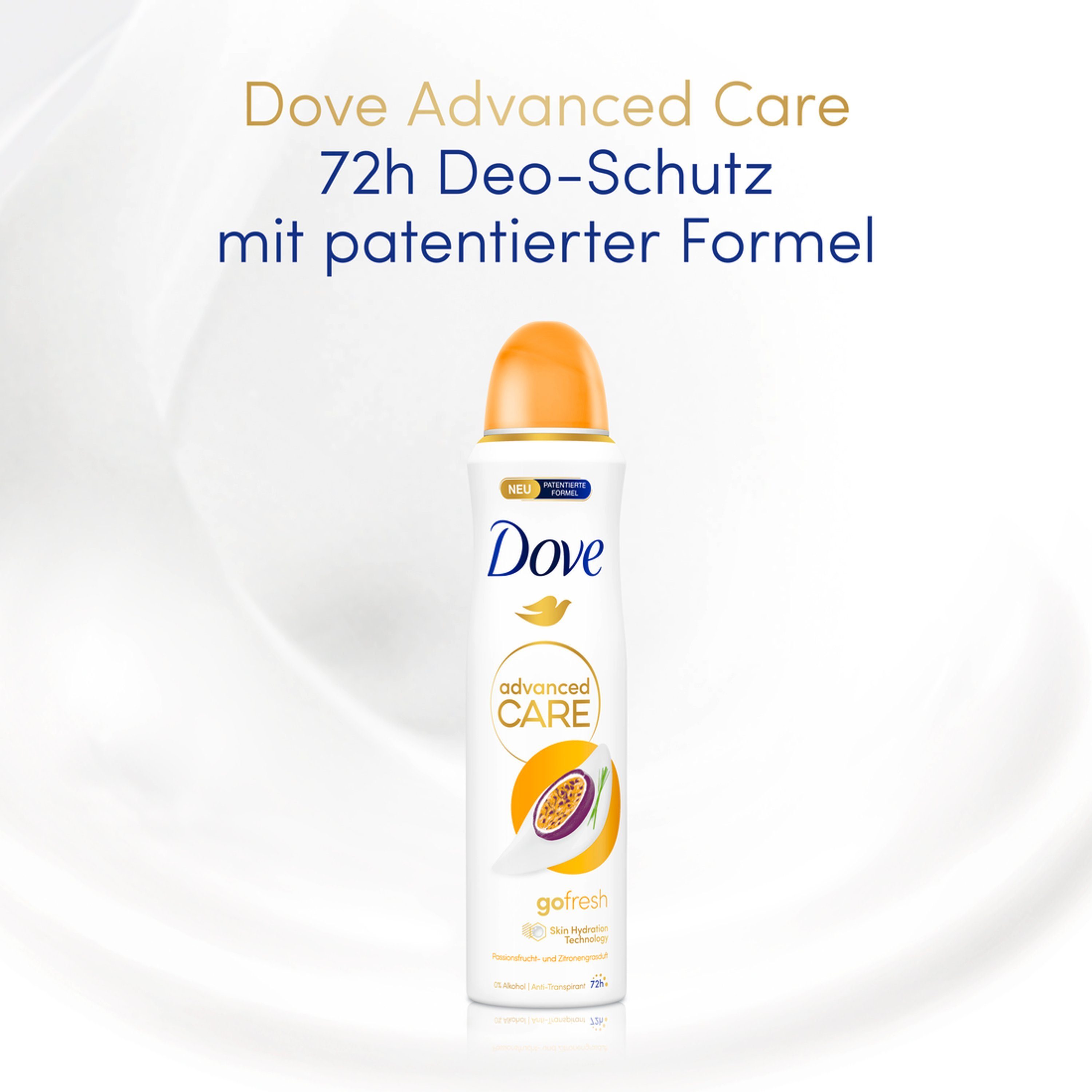 DOVE Spray 150ml Anti-Transpirant Deo-Set Deo Advanced Care go fresh 6x
