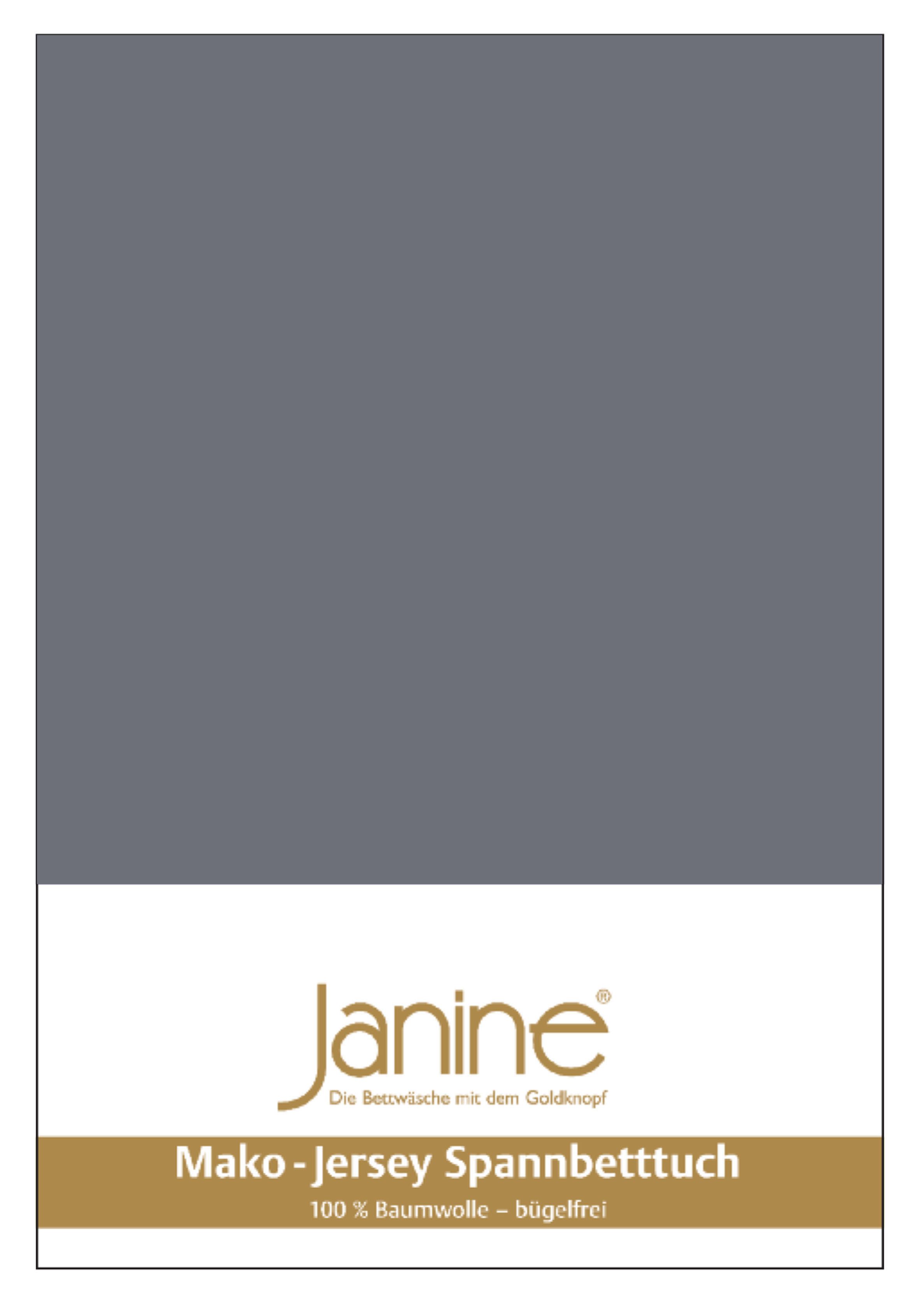 Janine Spannbettlaken MAKO-FEINJERSEY 5007, Mako-Jersey, Gummizug: rundum, (1 Stück), aus 100% Baumwolle, für Matratzen bis 26 cm Höhe – Bild 3 von 4